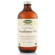 Flora Health Sunflower Oil, Certified Organic, 17 oz, Flora Health