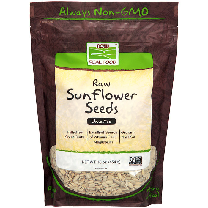 Raw Sunflower Seeds, Unsalted, 1 lb, NOW Foods