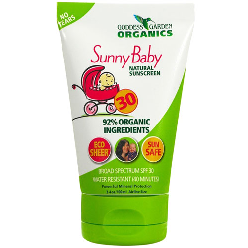 unknown Sunny Baby Natural Sunscreen SPF 30, 3.4 oz, Goddess Garden