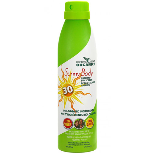 unknown Sunny Body Natural Sunscreen Continuous Spray SPF 30, 6 oz, Goddess Garden