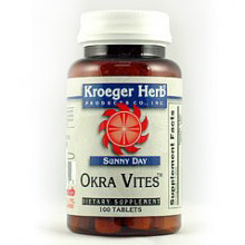 Kroeger Herb Sunny Day Okra Vites, Multi-Vitamin, 100 Tablets, Kroeger Herb