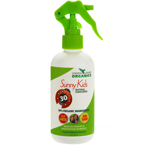 unknown Sunny Kids Natural Sunscreen Spray SPF 30, 8 oz, Goddess Garden