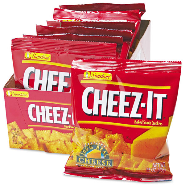 Sunshine Cheez-It Baked Snack Crackers Snack Pack, 1.5 oz x 8 ct