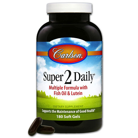 Super 2 Daily, Multi-Vitamin with Fish Oil, 180 + 30 Softgels, Carlson Labs