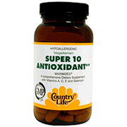 Country Life Super 10 Antioxidant Formula Maximized 120 Tablets, Country Life