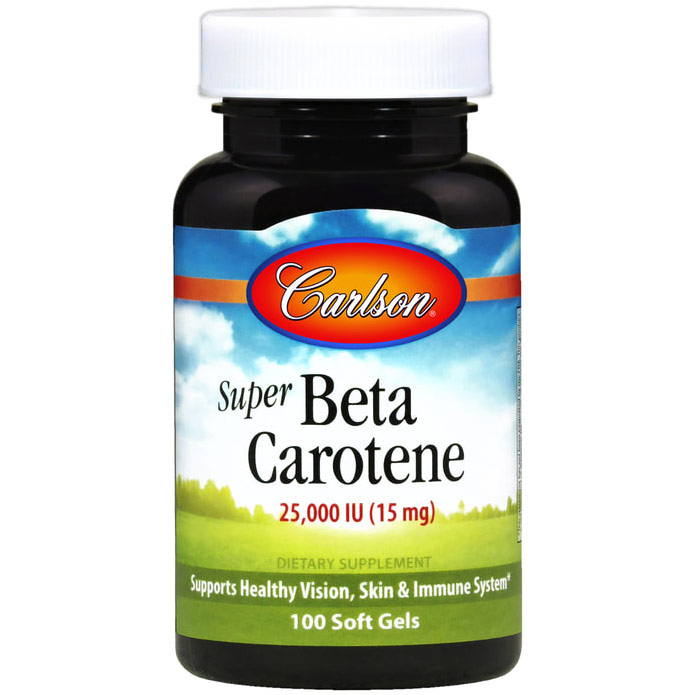 Super Beta Carotene 25000 IU 100 softgels, Carlson Labs