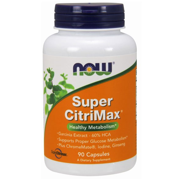 NOW Foods Super Citrimax with Chromium 750mg 90 Caps, NOW Foods