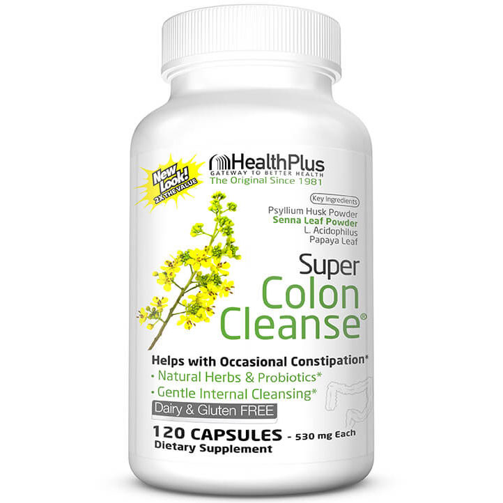 Super Colon Cleanse (Colon Cleansing), 120 Capsules, Health Plus Inc.
