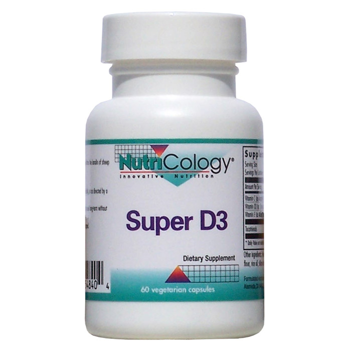 NutriCology / Allergy Research Group Super D3 2000 IU, 60 Capsules, NutriCology