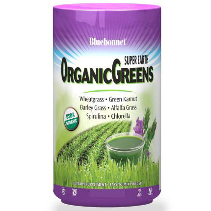 Super Earth Organic Greens Powder, 14.8 oz (420 g), Bluebonnet Nutrition