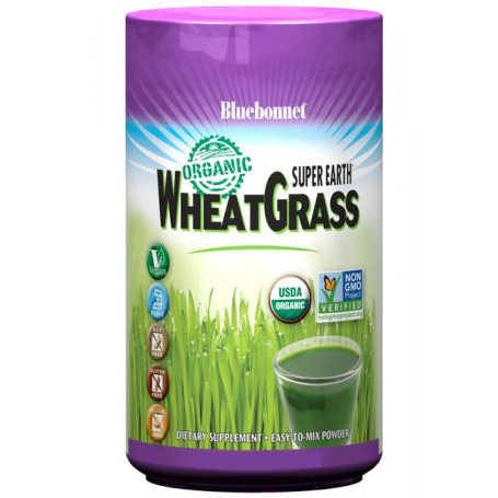 Super Earth Organic Wheatgrass Powder, 11.2 oz (320 g), Bluebonnet Nutrition