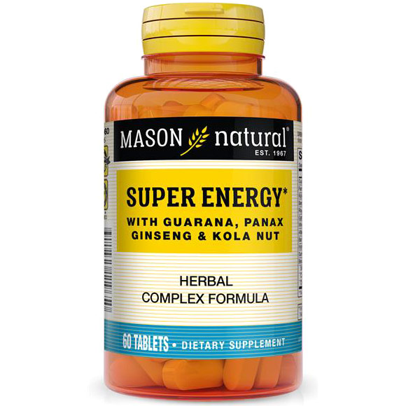 Super Energy Herbal Complex, 60 Tablets, Mason Natural