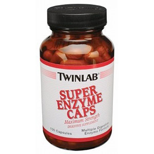 Super Enzyme Caps Digestive Aid, Value Size, 200 Capsules, Twinlab