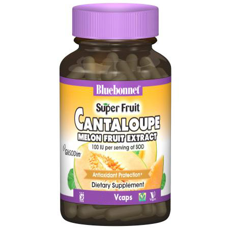 Super Fruit Cantaloupe Melon Fruit Extract 100 IU, 60 Vcaps, Bluebonnet Nutrition