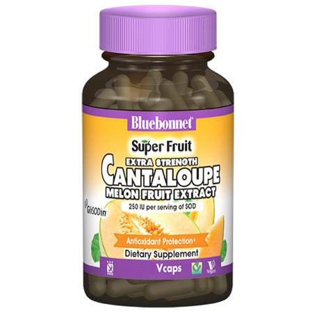 Super Fruit Extra Strength Cantaloupe Melon Fruit Extract 250 IU, 60 Vcaps, Bluebonnet Nutrition