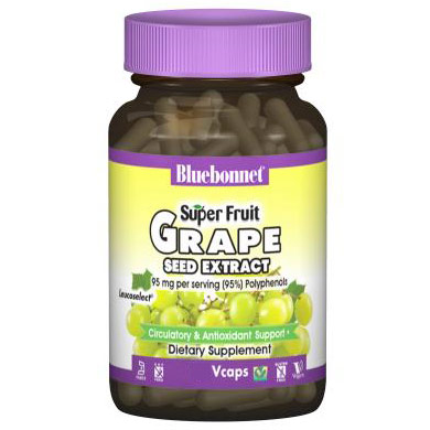 Super Fruit Grape Seed Extract 100 mg, 30 Vcaps, Bluebonnet Nutrition