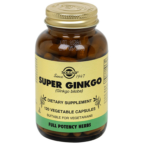 Super Ginkgo - Full Potency, 120 Vegetable Capsules, Solgar