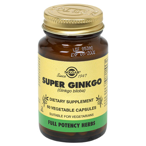 Super Ginkgo - Full Potency, 60 Vegetable Capsules, Solgar