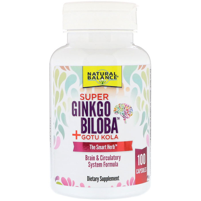 Super Ginkgo Biloba Plus Gotu Kola, 100 Capsules, Natural Balance