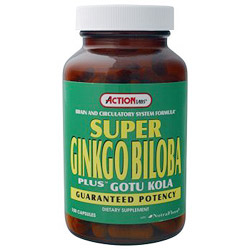 Super Ginkgo Biloba Plus Gotu Kola 50 caps from Action Labs
