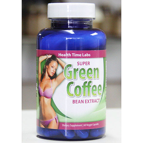 Super Green Coffee Bean Extract, 60 Veggie Capsules, Health Time Labs
