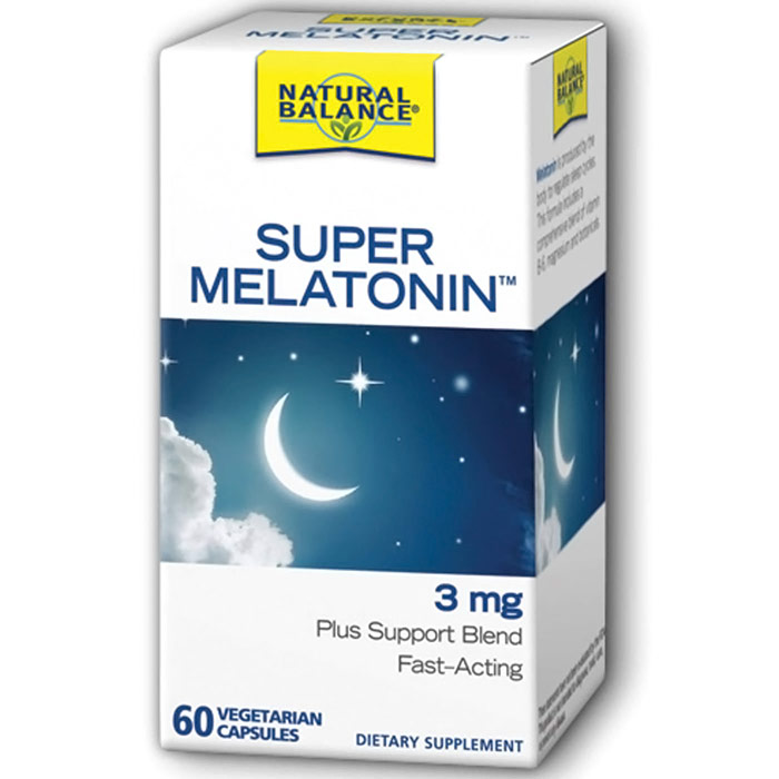 Super Melatonin, 60 Vegetarian Capsules, Natural Balance