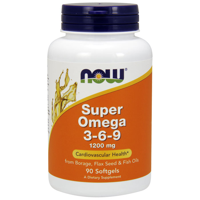 NOW Foods Super Omega 3-6-9 1200mg 90 Gels, NOW Foods