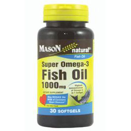 Super Omega-3 Fish Oil 1000 mg, 30 Softgels, Mason Natural