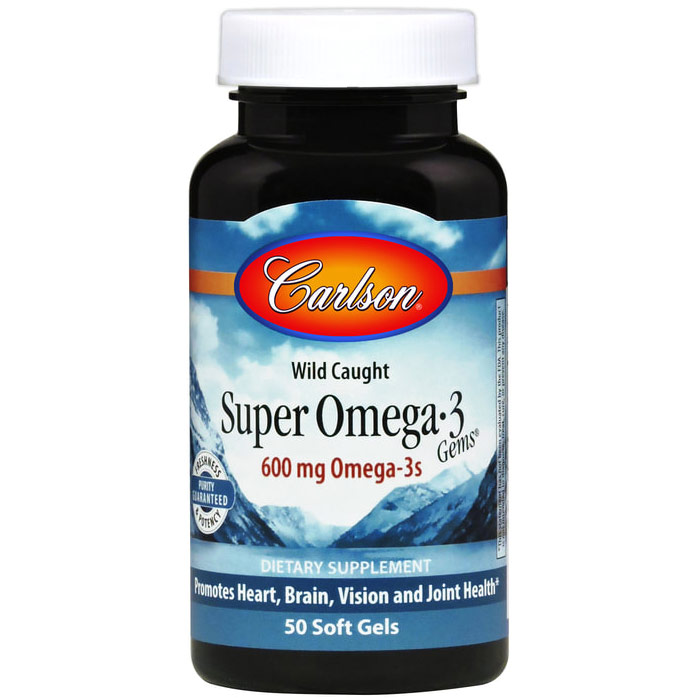 Super Omega-3 Fish Oils, 1000 mg 100 softgels, Carlson Labs