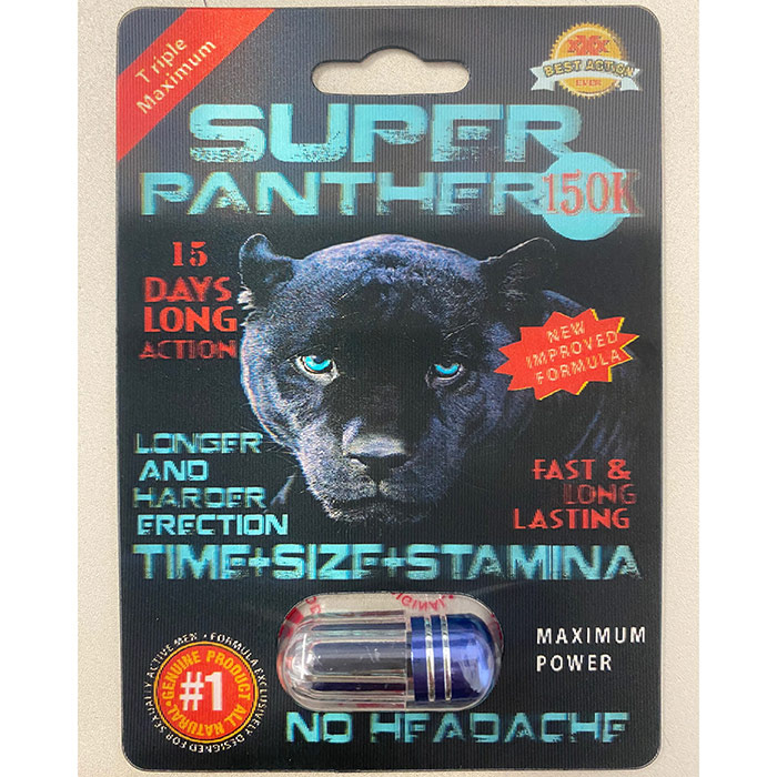 Super Panther 150K, Male Sexual Performance Enhancer, 1 Capsule