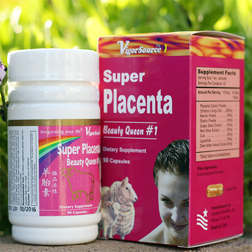 Super Placenta Beauty Queen #1, Dietary Supplement, 90 Capsules, Far Long