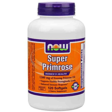 NOW Foods Super Primrose 1300mg 120 Softgels, NOW Foods