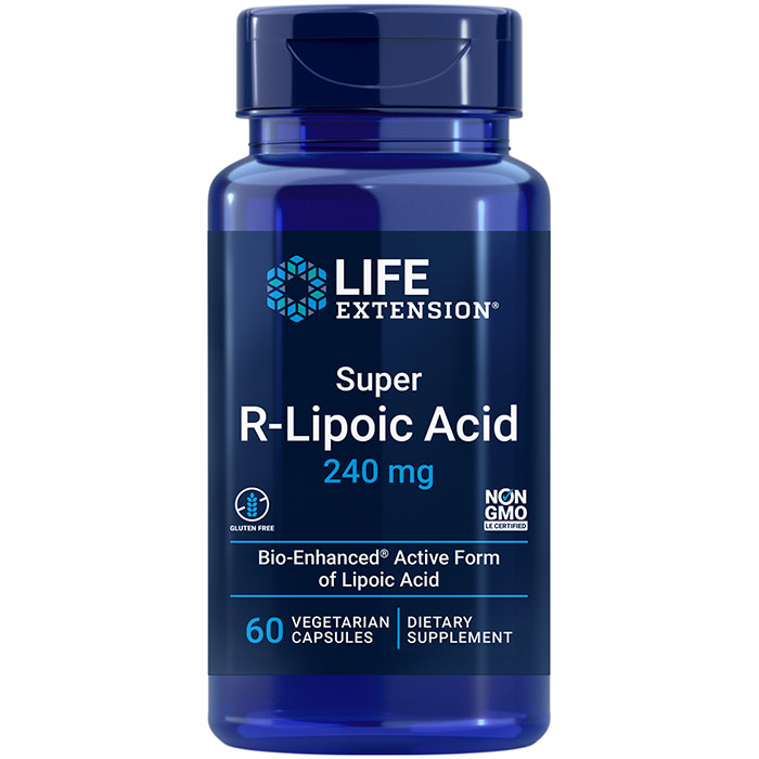 Super R-Lipoic Acid 240 mg, 60 Vegetarian Capsules, Life Extension