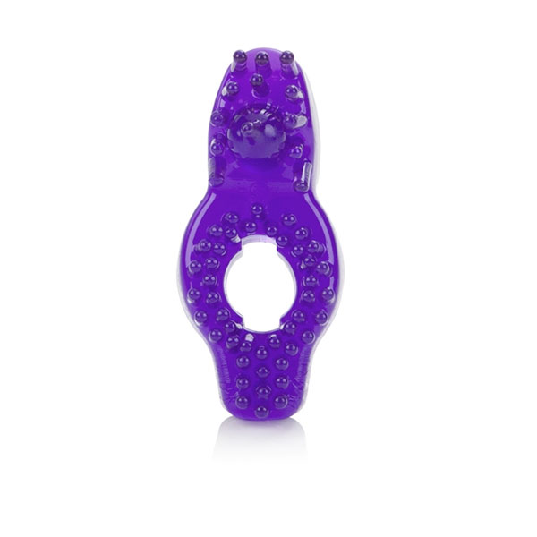 Super Stretch Stimulator Sleeve - Style D Dual Noduled Purple, Cock Ring, California Exotic Novelties