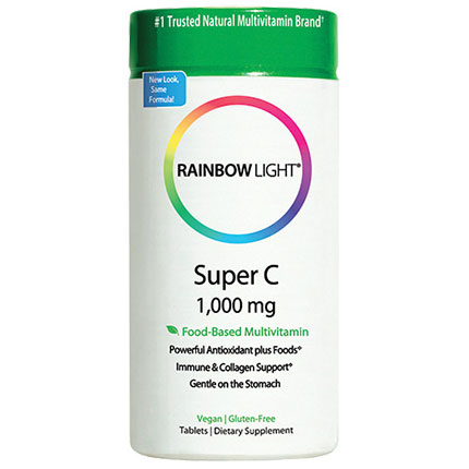 Super C 1000 mg, Gentle on Stomach, 60 Tablets, Rainbow Light