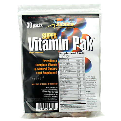 ISS Research ISS Super Vitamin Pak, 30 Packs