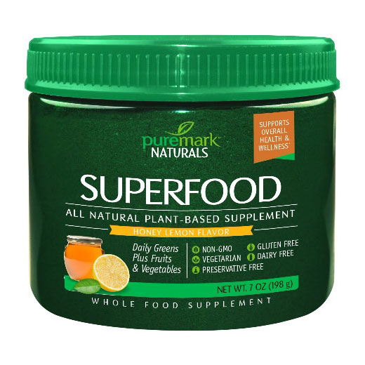 Superfood Powder, Honey Lemon Flavor, 7 oz, PureMark Naturals