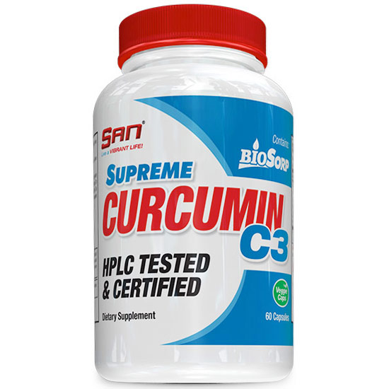 Supreme Curcumin C3, 60 Capsules, SAN Nutrition