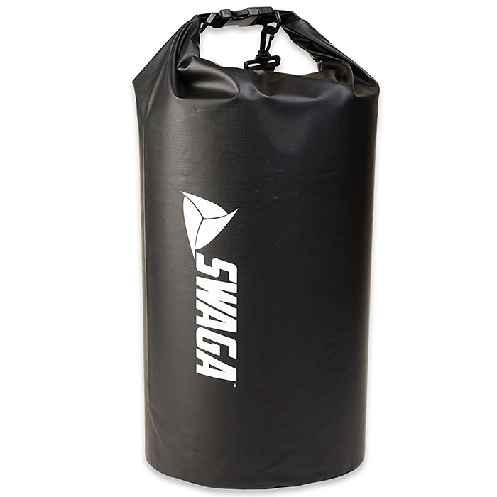 Swaga Dry Sack Waterproof Sports Bag, Black, 20L