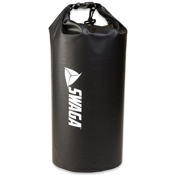 Swaga Dry Sack Waterproof Sports Bag, Black, 30L