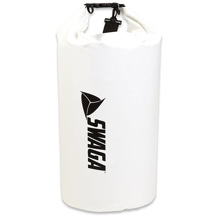 Swaga Dry Sack Waterproof Sports Bag, White, 20L