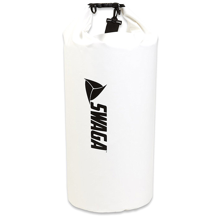 Swaga Dry Sack Waterproof Sports Bag, White, 30L