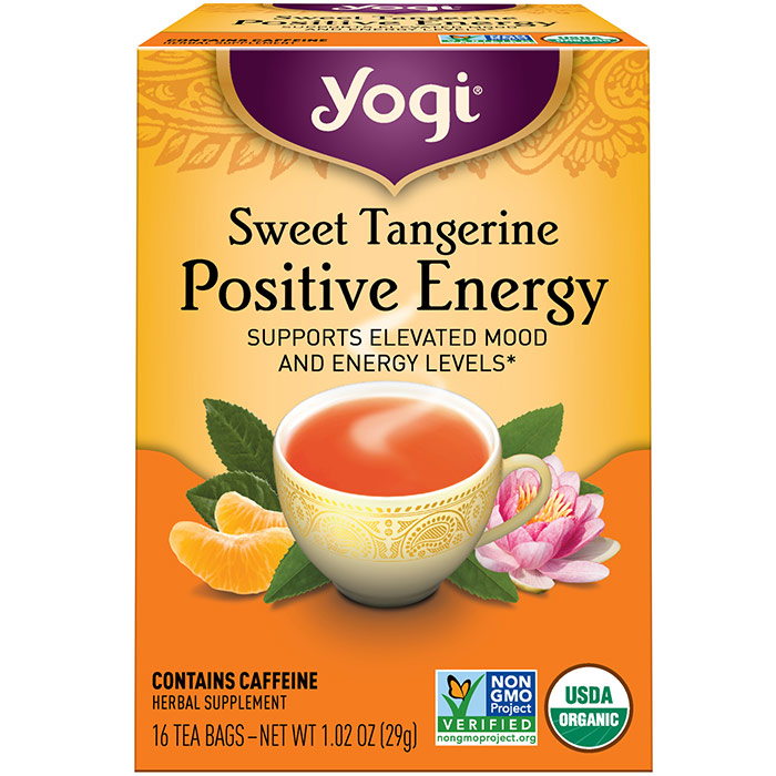 Sweet Tangerine Positive Energy Tea, 16 Tea Bags, Yogi Tea