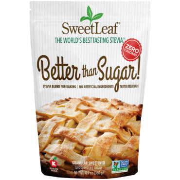 SweetLeaf Better Than Sugar Stevia Sweetener, Natural Granular, 12.7 oz, Wisdom Natural Brands