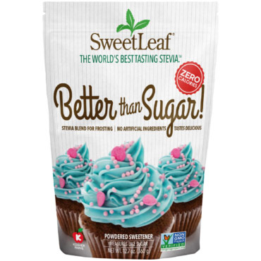 SweetLeaf Better Than Sugar Stevia Sweetener, Natural Powdered, 12.7 oz, Wisdom Natural Brands