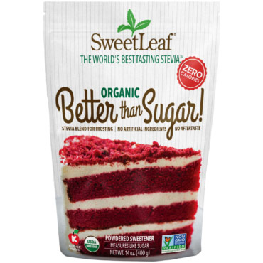 SweetLeaf Better Than Sugar Stevia Sweetener, Organic Powdered, 14 oz, Wisdom Natural Brands