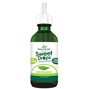 SweetLeaf Sweet Drops Liquid Stevia, Flavored Stevia Sweetener, SteviaClear, 2 oz, Wisdom Natural Brands