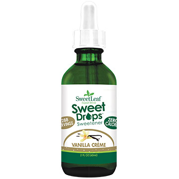 SweetLeaf Sweet Drops Liquid Stevia, Flavored Stevia Sweetener, Vanilla Creme, 2 oz, Wisdom Natural Brands
