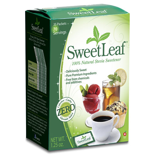 Wisdom Natural Brands SweetLeaf Sweetner, 100% Natural Stevia, 1g x 35 Packets, Wisdom Natural Brands