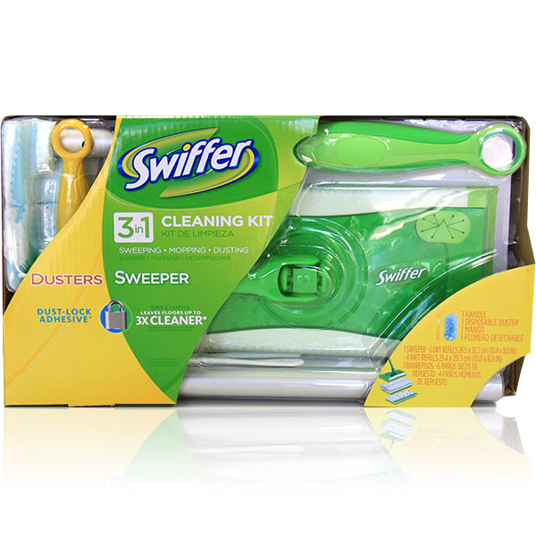 Swiffer 3 in 1 Cleaning Kit, Sweeping Mopping Dusting
